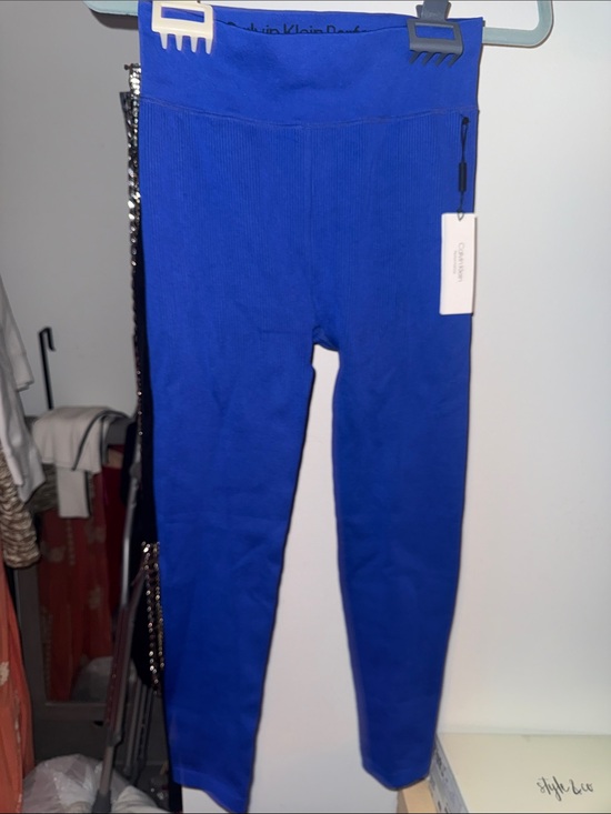 Calvin Klein Pants - Calvin Klein Girls' Bright Blue Ribbed Leggings